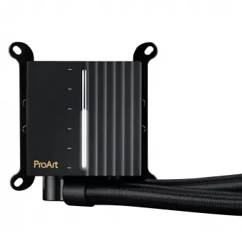 Viena bloka šķidruma dzesētājs ASUS ProArt LC 240, 120 mm ventilatori, melns, atbalsta LGA1700/AM5/AM4/115x/1200