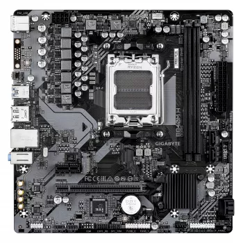 GIGABYTE B840M H mātesplate - AMD Ryzen 9000 CPU, 5+2+2 fāžu VRM, līdz 7200MHz DDR5 (OC), 1xPCIe 4.0 M.2, 1GbE LAN, USB 3.2 Gen 1