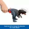 Jurassic World Rebirth Wild Roar Abelisaurus dinozauru rotaļlieta, astes kontrolēts uzbrukums un skaņa