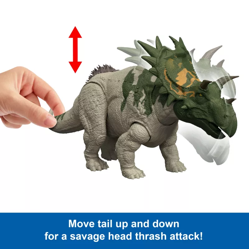 MATTEL Jurassic World Wild Roar Spiclypeus JGB89 — dinozaurs rotaļlieta