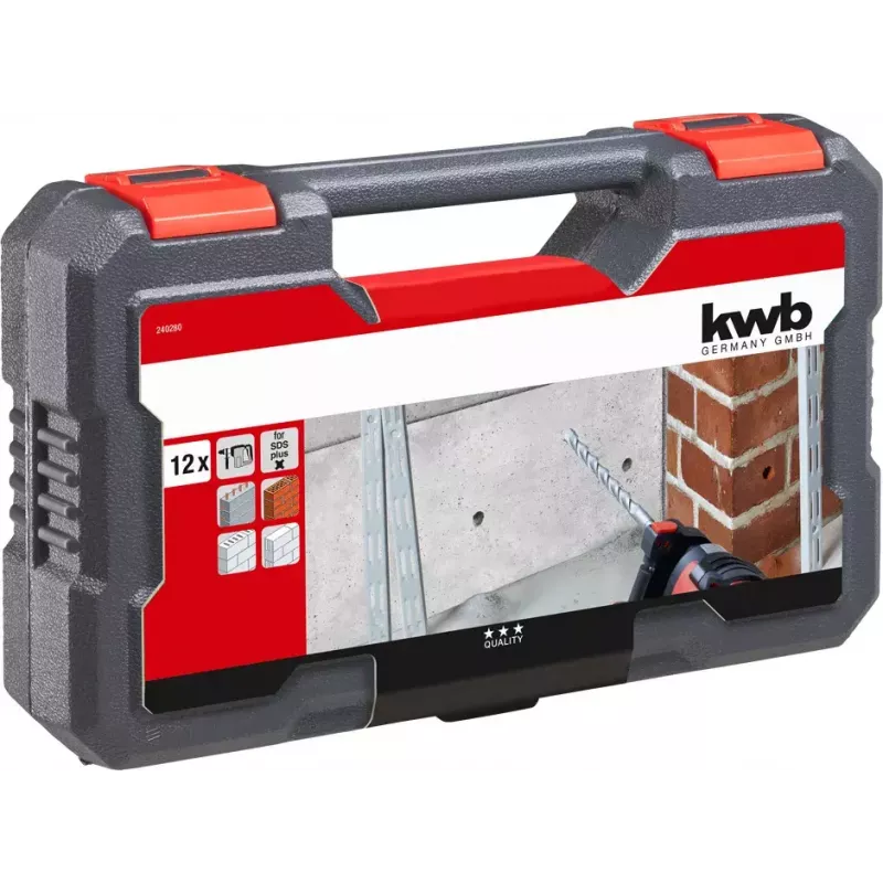 KWB 240280 SDS Plus urbju komplekts 12 gab. mūra urbjiem