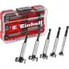 Forstner urbju komplekts Einhell-KWB 5 gab., sarkans/caurspīdīgs, 1/4 collu kāts, M-CASE (MPN 706003)