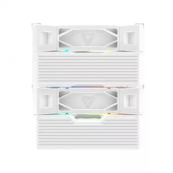 CPU dzesētājs Montech NX600 ARGB 120 mm ventilators, Balts, 800–2000 RPM, Hydro Dynamic gultnis, atbalsta AM4/AM5/LGA115x/1200/1700