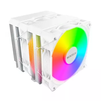 CPU dzesētājs Montech NX600 ARGB 120 mm ventilators, Balts, 800–2000 RPM, Hydro Dynamic gultnis, atbalsta AM4/AM5/LGA115x/1200/1700