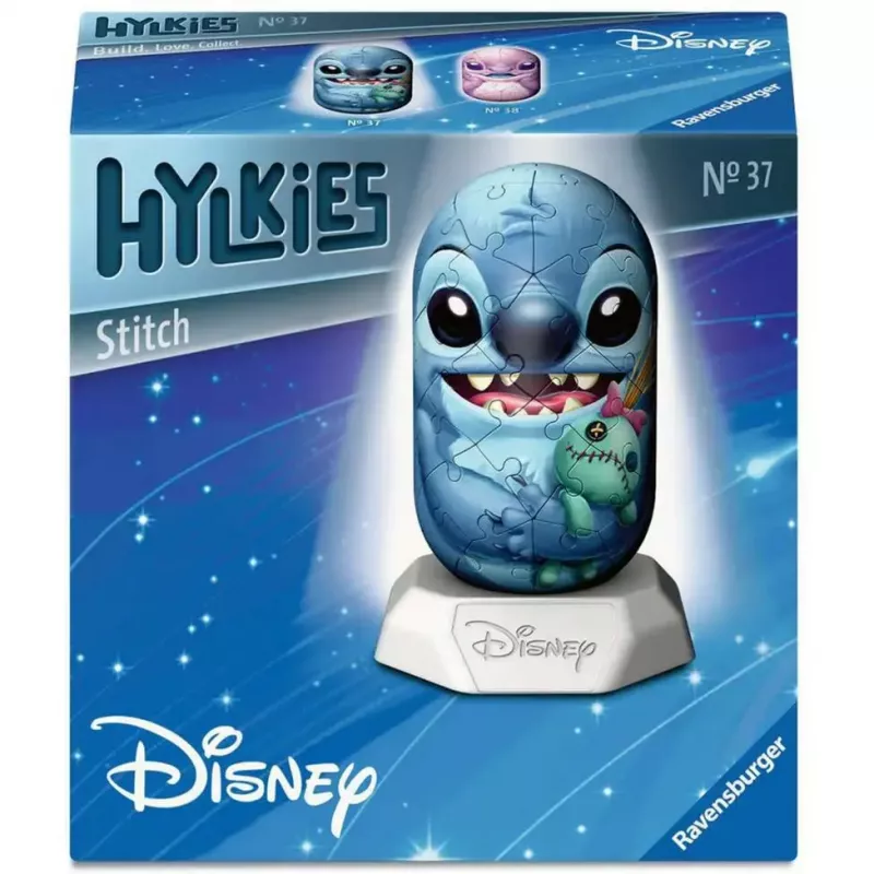 3D Puzle Ravensburger Disney Stitch Hylkies — figūra veidota kā Stitch