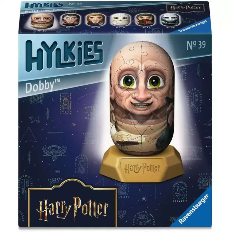 3D Puzle Ravensburger Hylkies Harry Potter Dobby, putuplasta saliekamie gabali, salikta figūriņa