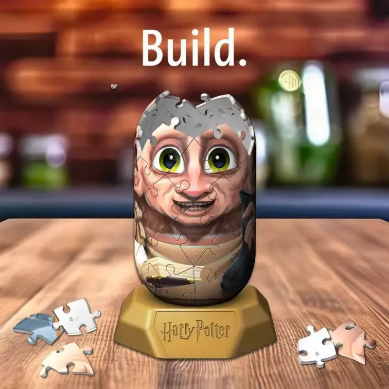 3D Puzle Ravensburger Hylkies Harry Potter Dobby, putuplasta saliekamie gabali, salikta figūriņa