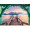 Puzle Ravensburger Gājēju tiltiņš pie Laka d'Annecy, Francija — 1000 gab., 700 mm platums