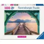 Puzle Ravensburger Gājēju tiltiņš pie Laka d'Annecy, Francija — 1000 gab., 700 mm platums