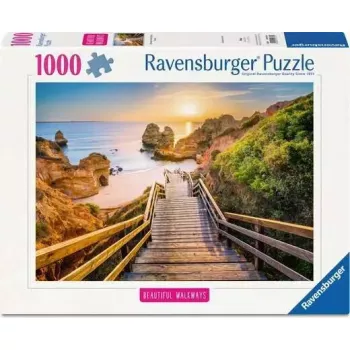 Puzle Ravensburger Stairway to Camilo Beach Portugāle, 1000 gab., 700 mm platums