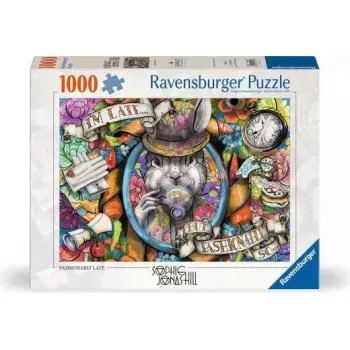 Puzle Ravensburger Fashionably Late — 1000 gabali, Ainavas formāts, 700 × 500 mm