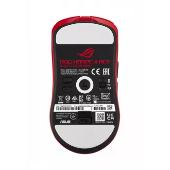 ASUS ROG Harpe II Ace RED spēļu pele, labā roka, RF bezvadu + Bluetooth + USB Type-A, optiskā, 42000 DPI