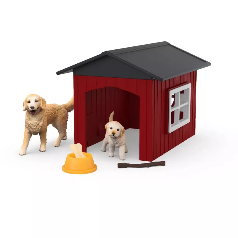 Schleich FARM WORLD Suņu būda ar zelta retrīveru