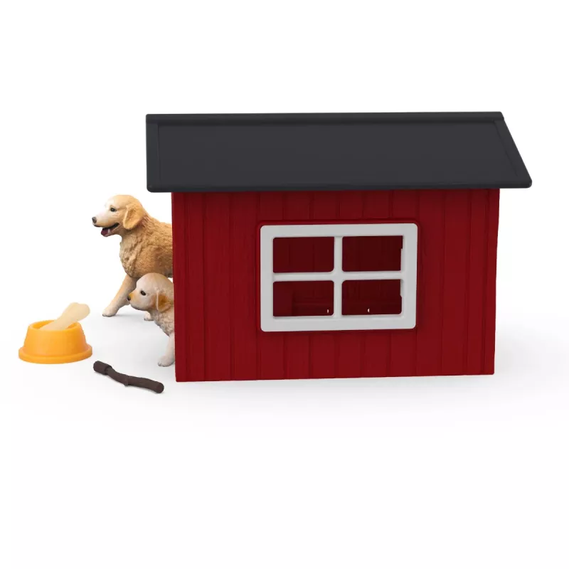 Schleich FARM WORLD Suņu būda ar zelta retrīveru