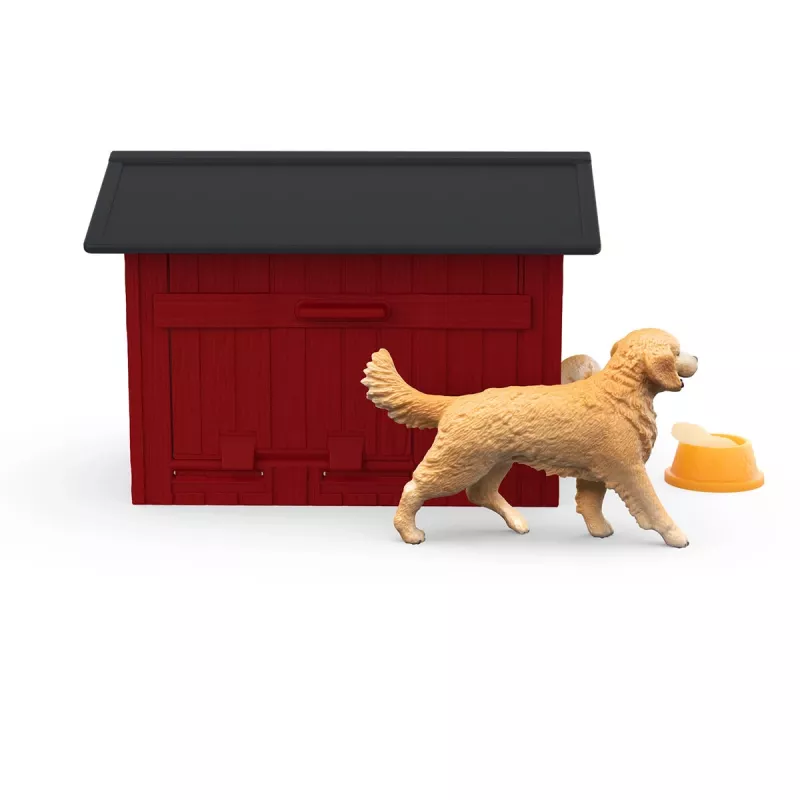 Schleich FARM WORLD Suņu būda ar zelta retrīveru