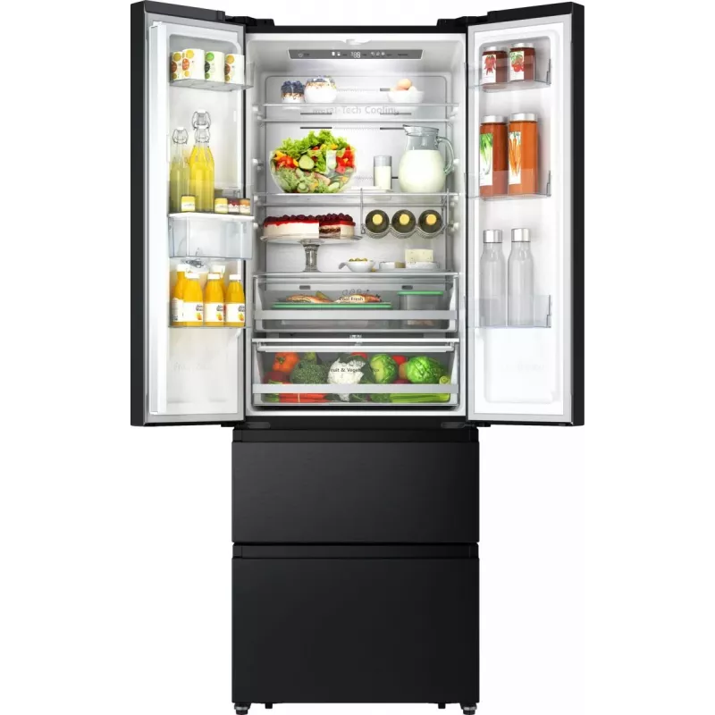 Ledusskapis Hisense RF632N4WFE Side-by-Side Brīvstāvošs 485 L Melns