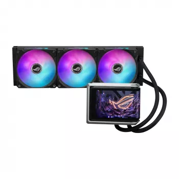 Šķidruma dzesēšanas sistēma ASUS ROG RYUO IV 360 ARGB — 360 mm radiators, 120 mm ventilatori, Melna