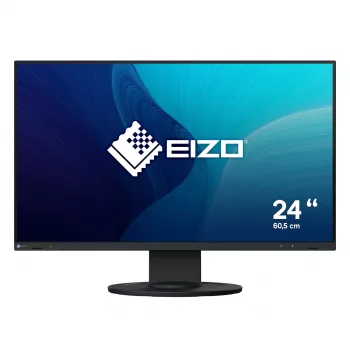 Datora monitors EIZO FlexScan EV2400R-BK 23,8 collas (60,5 cm) Full HD 1920x1080 IPS LCD, 5 ms, USB centrmezgls, skaļruņi, VESA, augstuma regulējams, melns