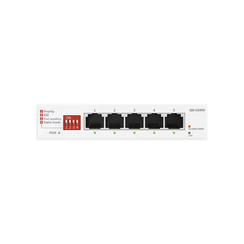 ASUS QG-U1050 Nepārvaldāms 2.5G Ethernet slēdzis (100/1000/2500) Balts