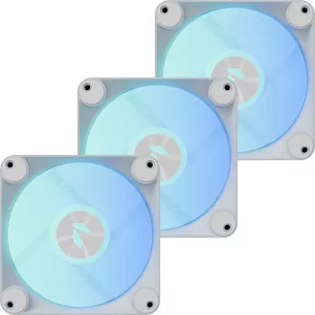 APNX FP1-R 120 mm korpusa ventilators 3 komplektā, reversā plūsma, balts