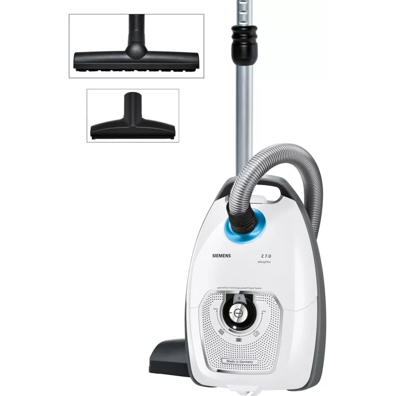 Siemens VSZ7442S putekļsūcējs, cilindrisks, sausā tīrīšana, 650 W, putekļu maisiņš