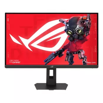 27 collu ASUS ROG Strix XG27JCG spēļu monitors — 5K Ultra HD 5120×2880, Fast IPS, 0,3 ms, 350 cd/m², USB 3.2 Gen1, VESA, augstuma regulējams, melns