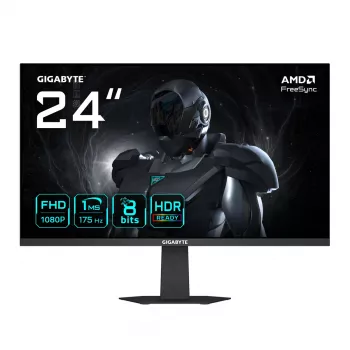 GIGABYTE GS24F14A 24” FHD spēļu monitors - 1920 x 1080, 175Hz, 1ms, 400 cd/m², FreeSync, HDR Ready, HDMI 2.0, DisplayPort 1.4