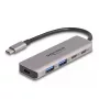 DeLOCK USB Hub 5 Gbps 2 Port USB Type-C un 2 Port Type-A Pelēks Metāls