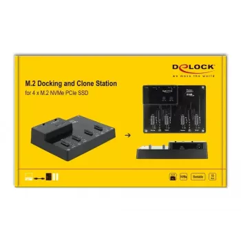 Docking Station DeLOCK 64124 USB 3.2 Gen 2 Type-C Melns SSD M.2
