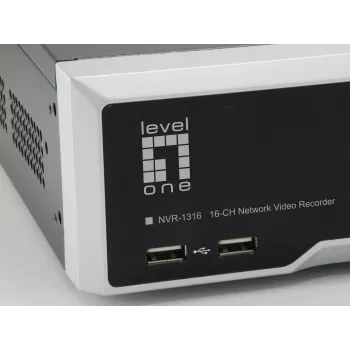 LevelOne GEMINI 16-Kanālu Tīkla Video Reģistrators, H.265, 16 kanāli, 3840 x 2160 pikseļi, 128 lietotāji, H.264, H.264+, H.265, MPEG4, iebūvēts Linux, 256 Mbit/s
