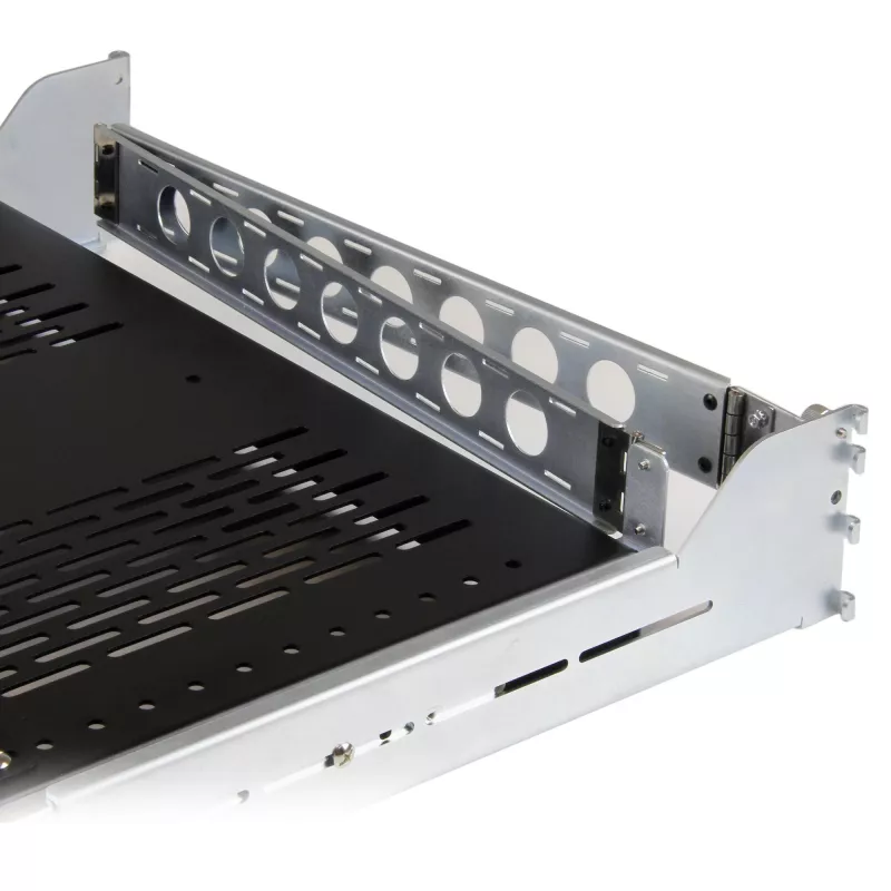 StarTech.com 2U Ventilējams Bīdāms Servera Plaukta Plaukts ar Kabeļu Pārvaldības Roku - 27.7 līdz 31.6 collu Regulējams Montāžas Dziļums - 50 mārciņas - 19 collu Servera Paplāte Iekārtu Plauktam - 24 collas Dziļš