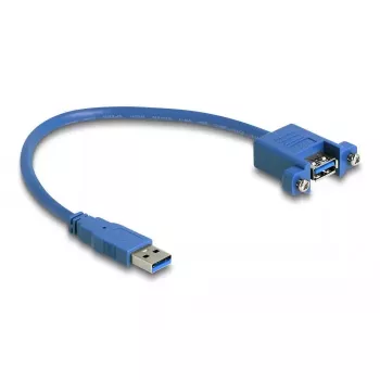 DeLOCK USB 3.0 Type-A vīriešu-sieviešu panelmontāžas kabelis 25 cm