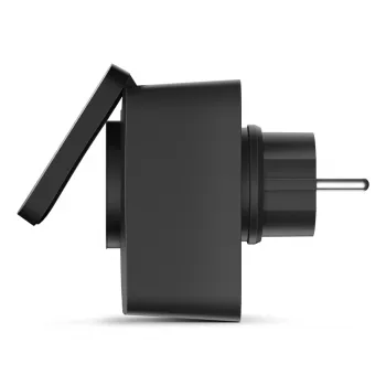 Viedā kontaktligzda TP-Link Tapo P410M — āra Wi‑Fi rozete, 3680 W, 200–250 V, melna