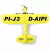 Lidmodelis Jamara Piper J3-CUB ar elektromotoru 150 mAh 106 g