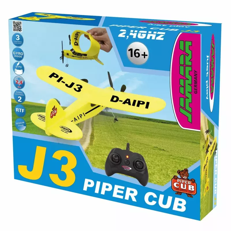 Lidmodelis Jamara Piper J3-CUB ar elektromotoru 150 mAh 106 g