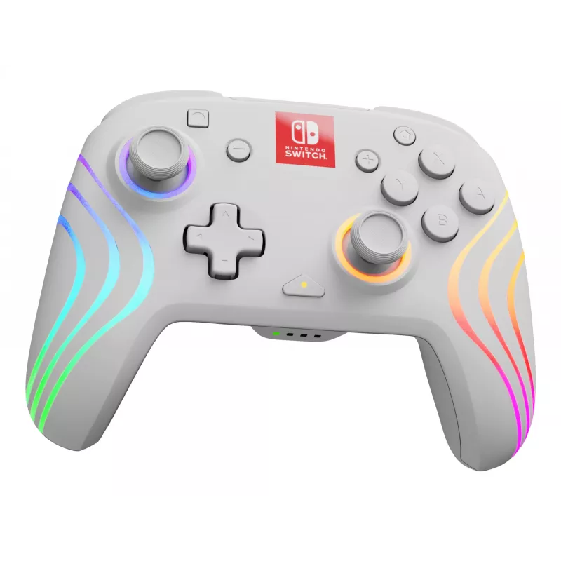 PDP Afterglow Wave White Gamepad Analogs/Ciparu Nintendo Switch, Nintendo Switch OLED