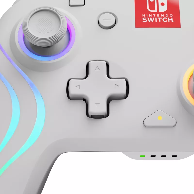 PDP Afterglow Wave White Gamepad Analogs/Ciparu Nintendo Switch, Nintendo Switch OLED
