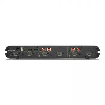 Belkin Universal 2nd Gen 2-portu drošs KVM slēdzis, HDMI/DisplayPort, 4K@60Hz, USB tastatūra/pele, melns, statīva stiprinājums