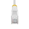 StarTech.com 1,5m baltais plānais CAT6 Ethernet kabelis, bez aizķeršanās, 100W PoE, UTP, LSZH, 28AWG tīrs varš, plānais RJ45 tīkla vads ar sprieguma mazinātājiem, individuāli testēts