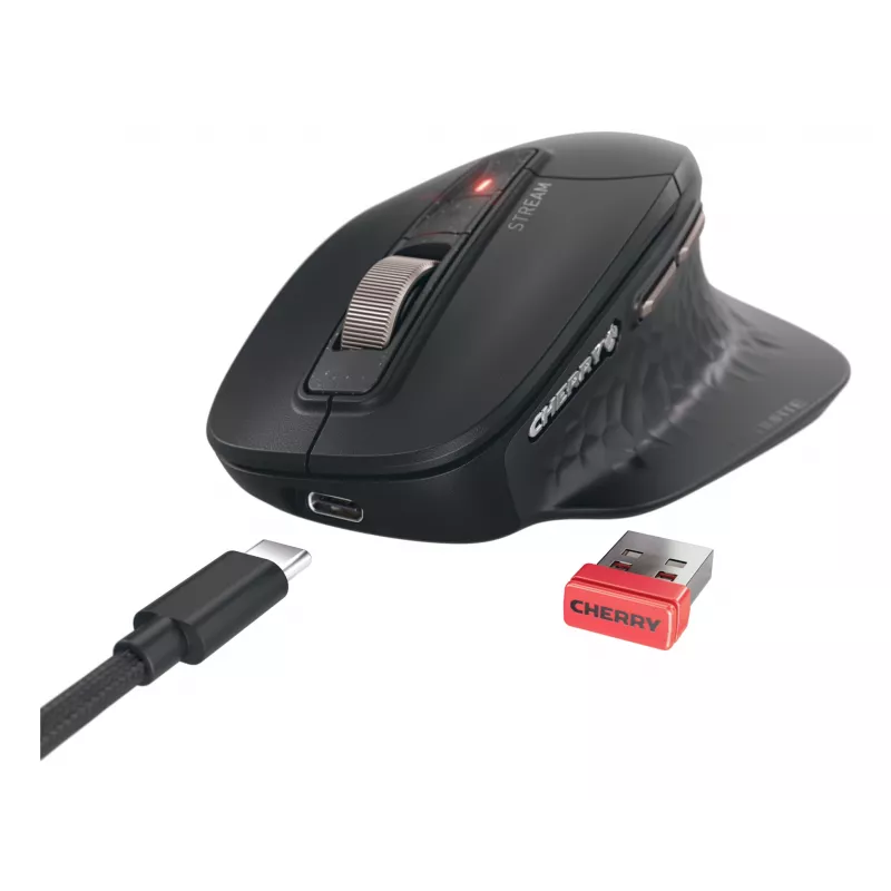 CHERRY Stream desktop ultimate tastatūras un peles komplekts AZERTY franču melns