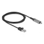 USB Type-C uz RJ45 Gigabitu Ethernet kabelis DELOCK 2 m Cat6 Antracīts/Melns