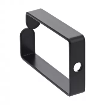 Kabeļa kronšteins InLine 43x70mm melns metāls — universāls kabeļa turētājs, 12.3×70×55 mm