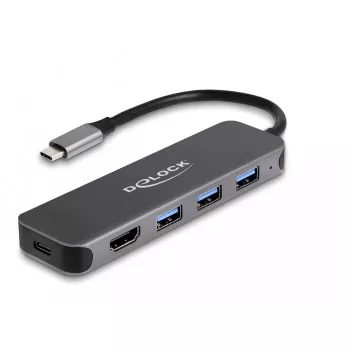 DeLOCK 64171 klēpjdatora dokstacija USB 3.2 Gen 1 Type-C 85W pelēka