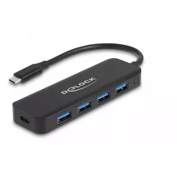 DeLOCK 64170 USB 3.2 Gen 1 Type-C Hubs 5000 Mbit/s Melns