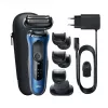 Braun Series 6 61-B1500s Skūšanās mašīna ar trimmeri, zila