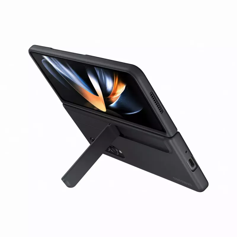 Mobilā telefona maciņš Samsung EF-OF93PCBEGWW Galaxy Z Fold4, melns, ar statīvu un S Pen turētāju