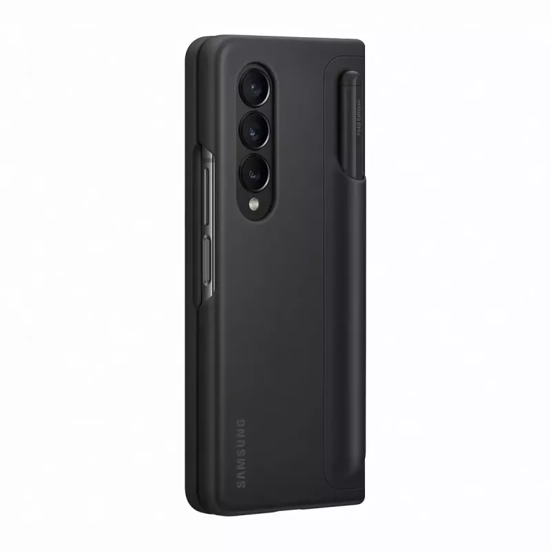 Mobilā telefona maciņš Samsung EF-OF93PCBEGWW Galaxy Z Fold4, melns, ar statīvu un S Pen turētāju