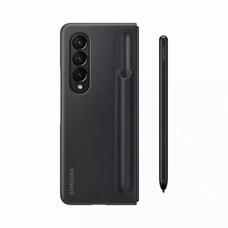 Mobilā telefona maciņš Samsung EF-OF93PCBEGWW Galaxy Z Fold4, melns, ar statīvu un S Pen turētāju