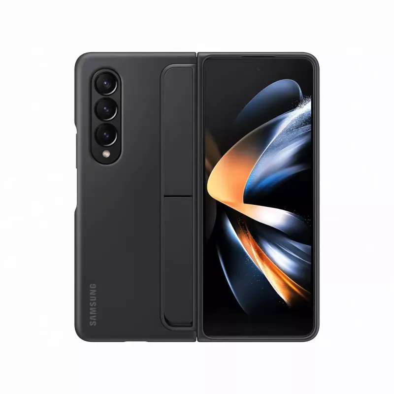 Mobilā telefona maciņš Samsung EF-OF93PCBEGWW Galaxy Z Fold4, melns, ar statīvu un S Pen turētāju