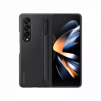 Mobilā telefona maciņš Samsung EF-OF93PCBEGWW Galaxy Z Fold4, melns, ar statīvu un S Pen turētāju